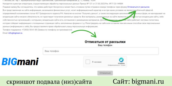 Сайт bigmani.ru 2
